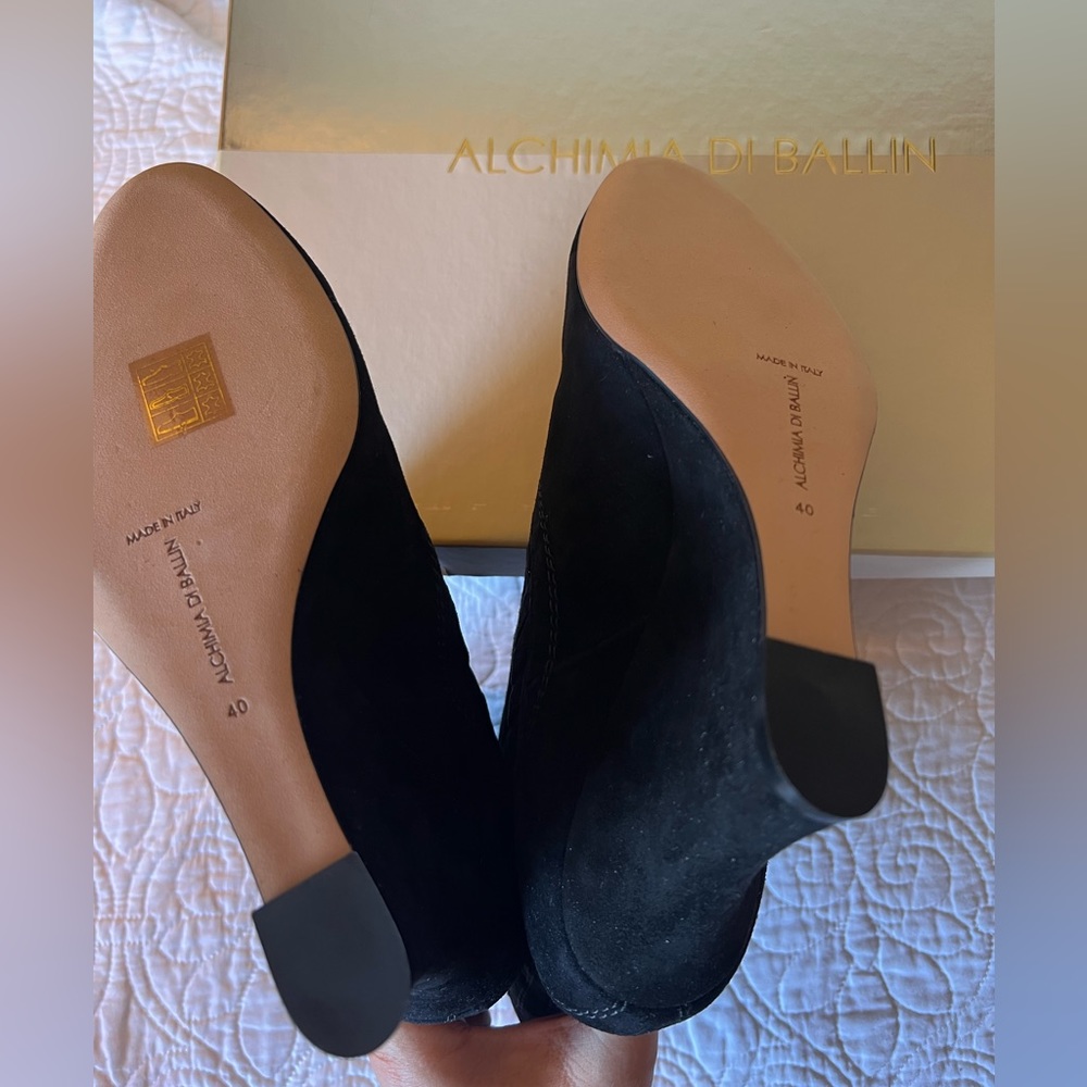 Alchimia Di Ballin Suede Wedge Booties - Picture 4 of 7